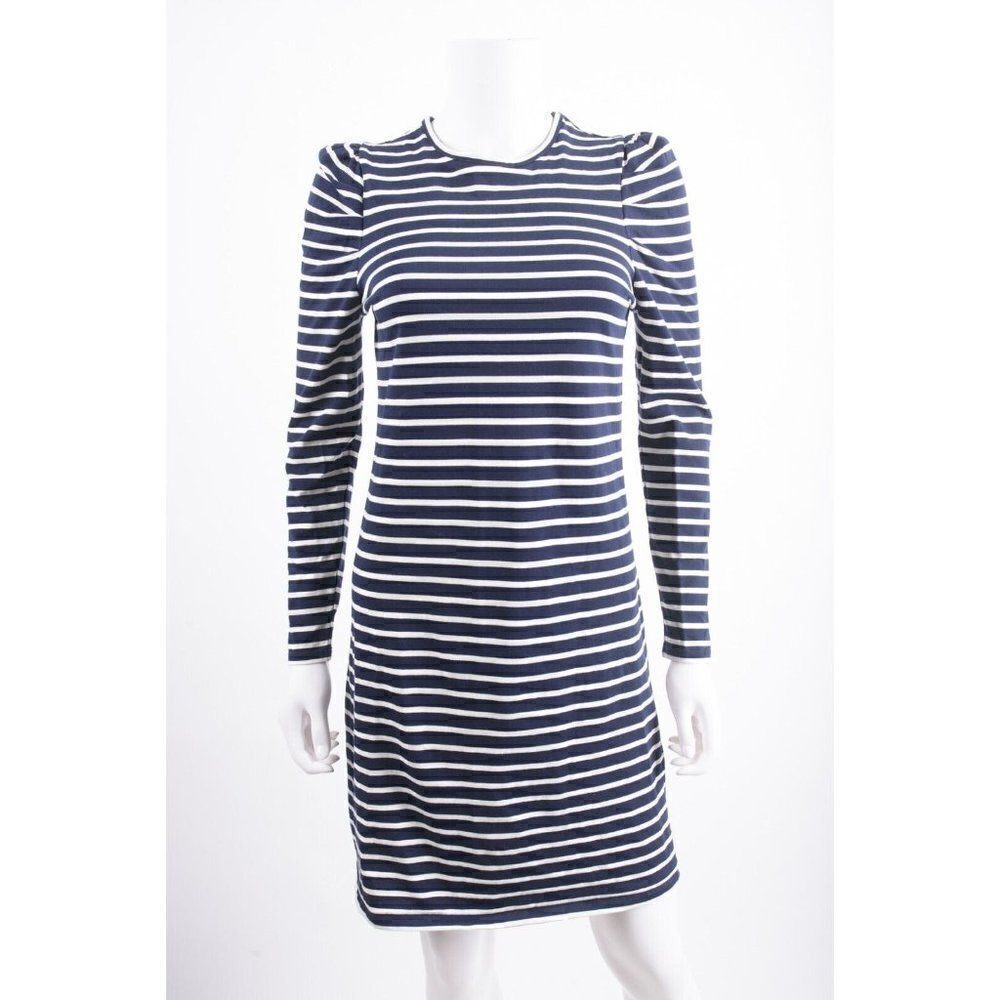Boden Womens Imogen Breton Dress Size UK 8 US 4 Navy Blue White Striped NWOT